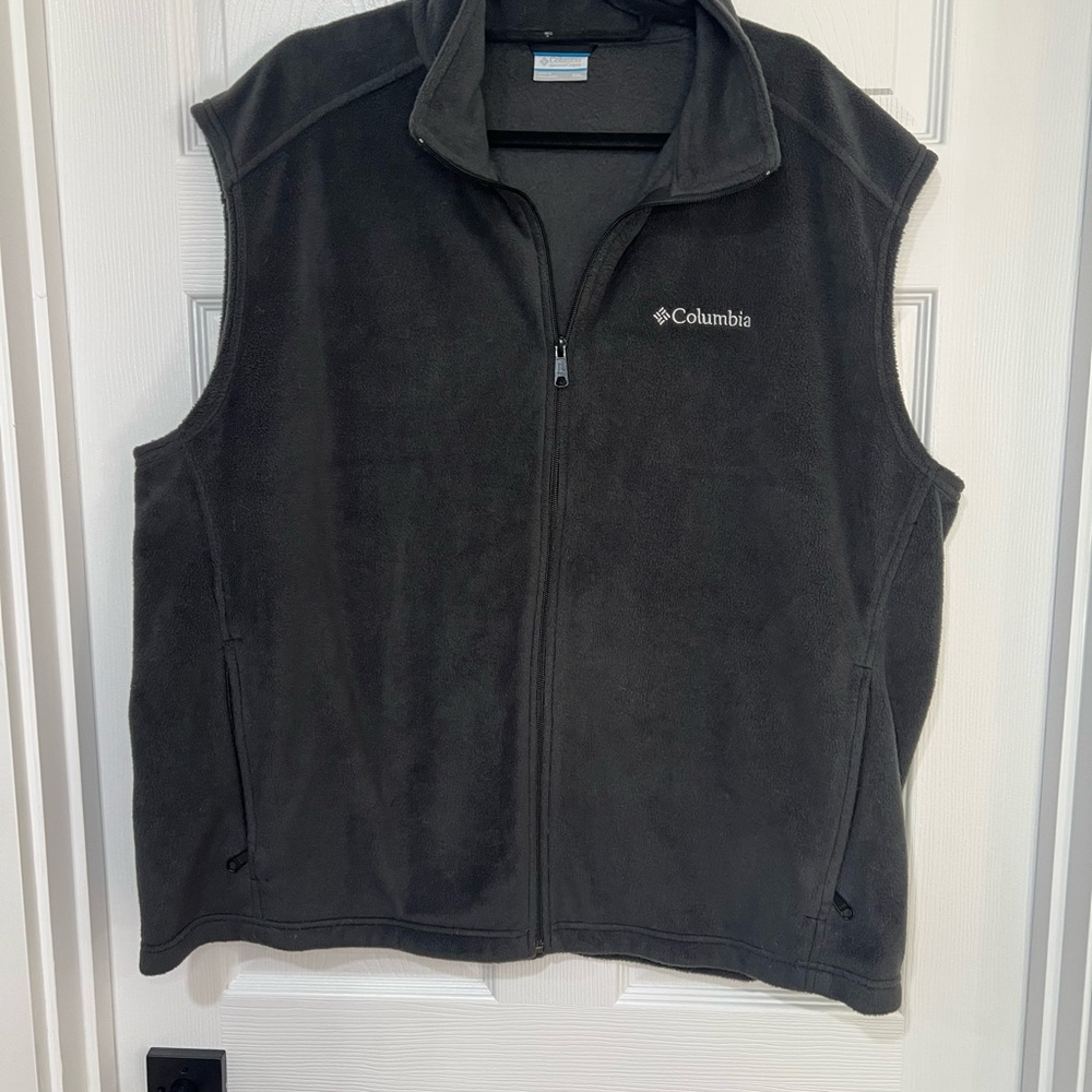 2XL Men’s Columbia Charcoal Gray Fleece Vest